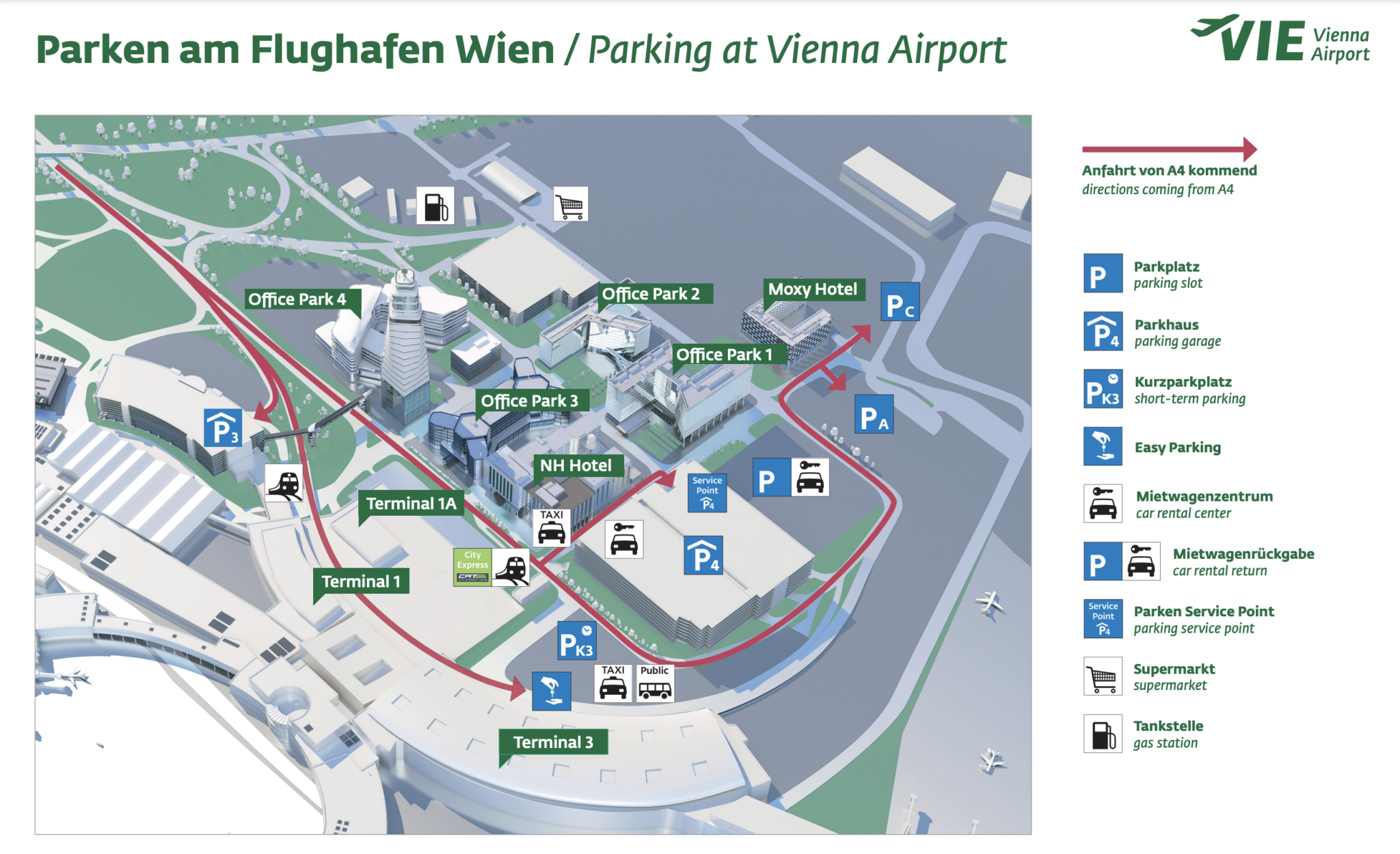 Parkovaní Schwechat info - Parkování Schwechat letište Vídeň